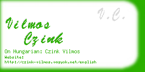 vilmos czink business card